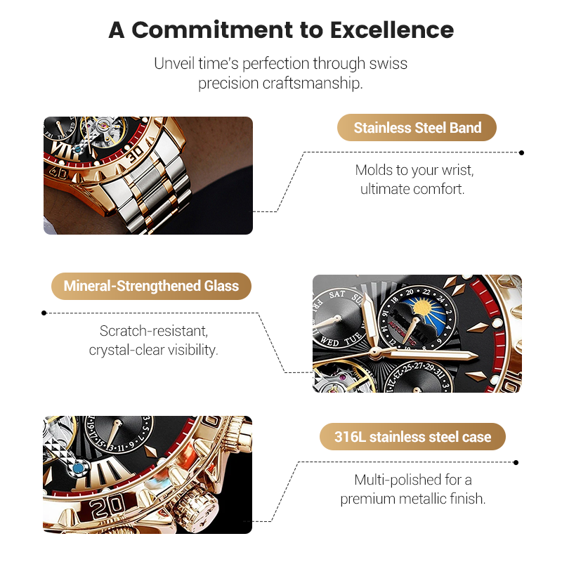 Swiss Brand New Waterproof Automatic Mechanical Watches